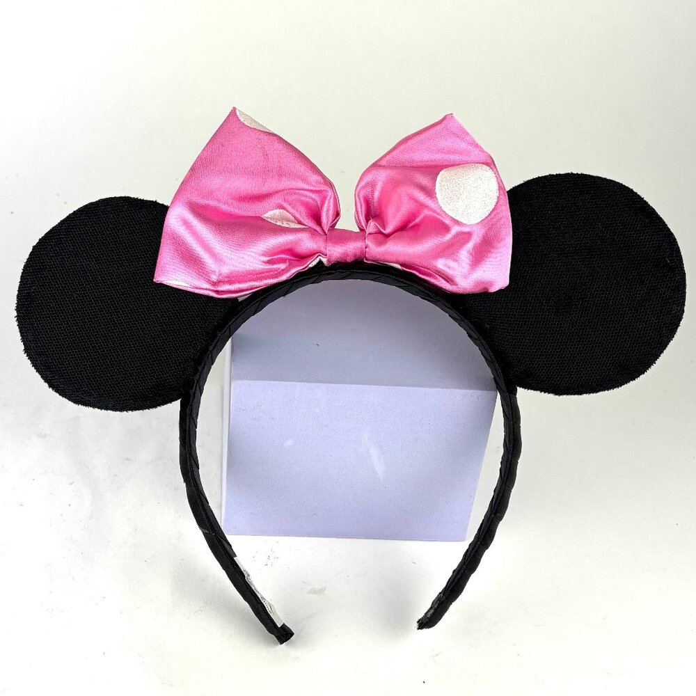 Disney Minnie Mouse Pink Sequin Ears Headband with Bow